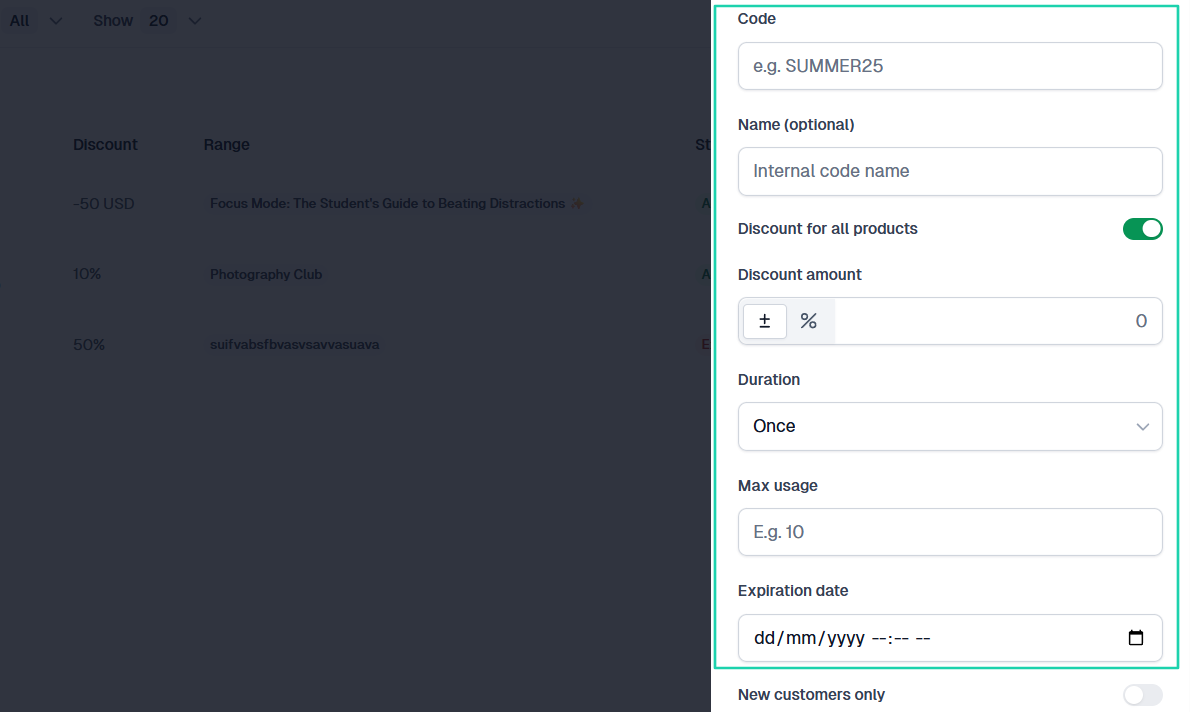 Go with a SamCart alternative that lets you name your discount, specify the discount amount, and choose which…