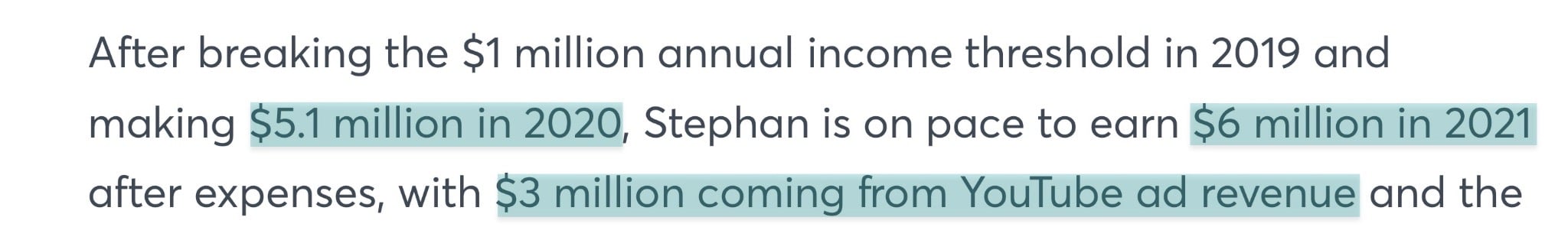 revenu annuel de graham stephan