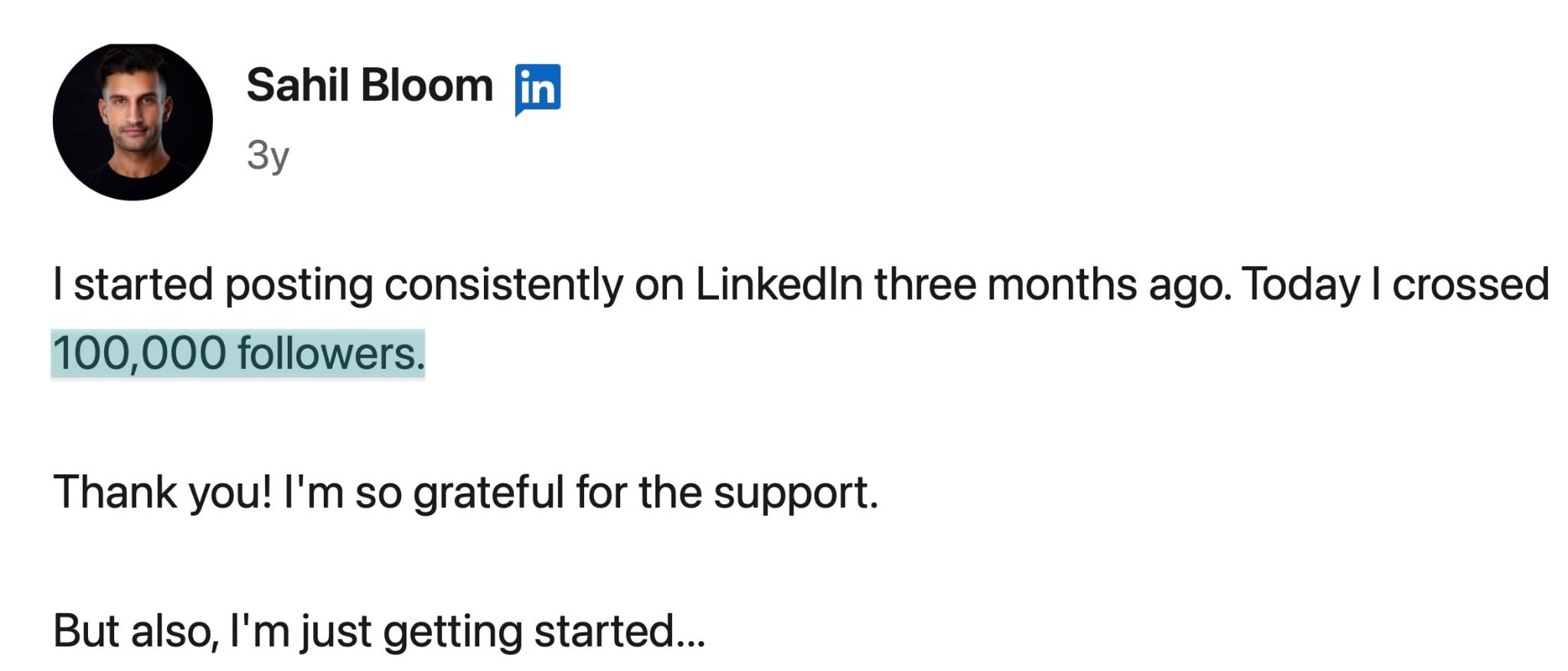 post linkedin de sahil bloom