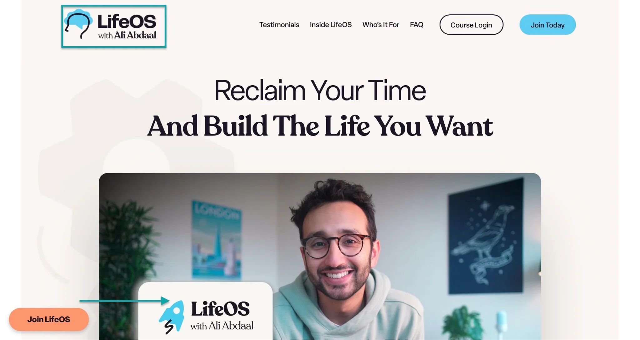 site de la formation lifeos d'ali abdaal