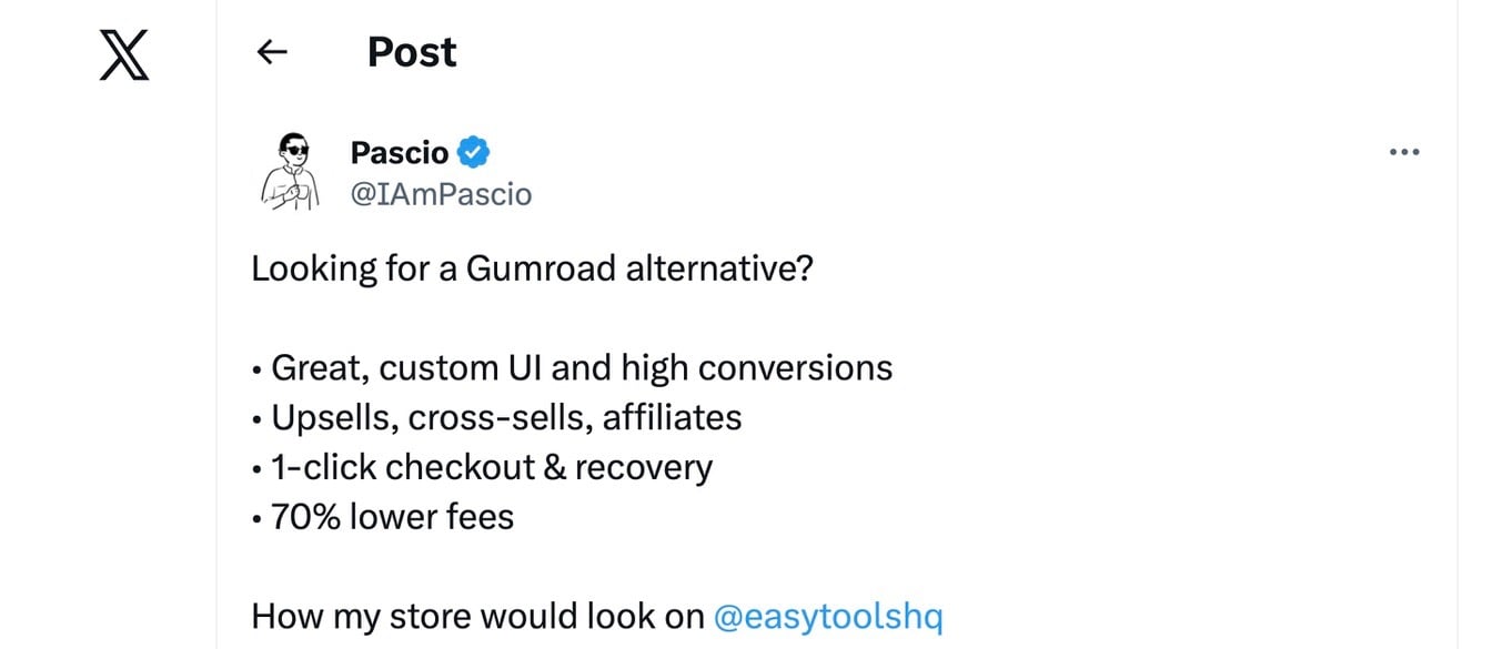 post de pascio à propos d'easytools