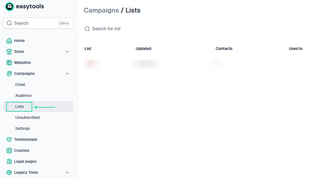 la fonction easymail sur easytools