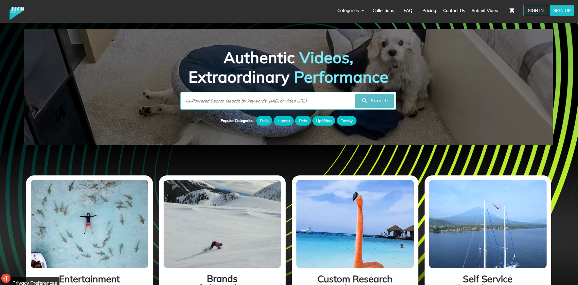 landing page de jukin media