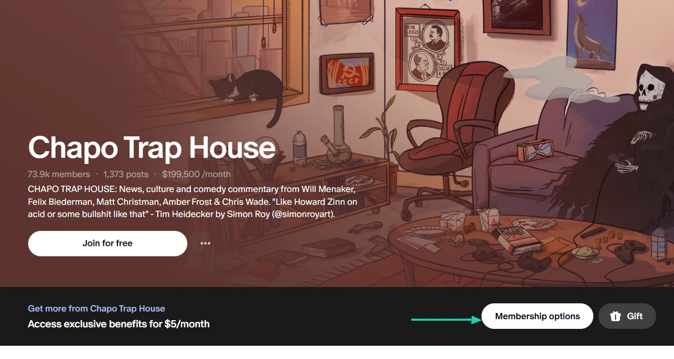 page d'accueil du podcast chapo trap house