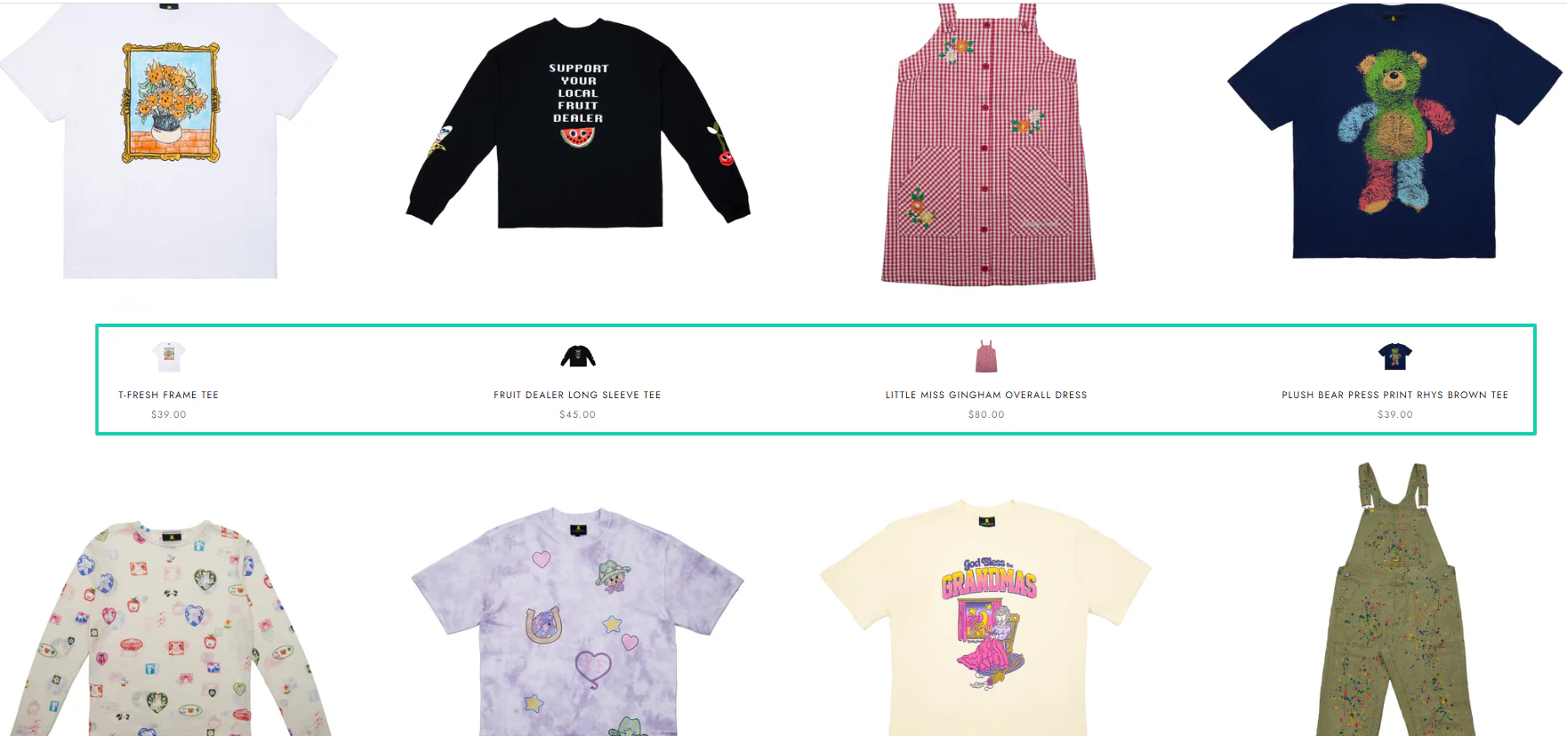 page produit de teddy fresh