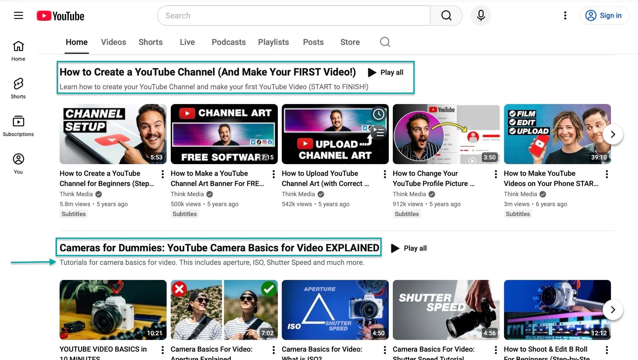 Tutoriels et vidéos pédagogiques YouTube
