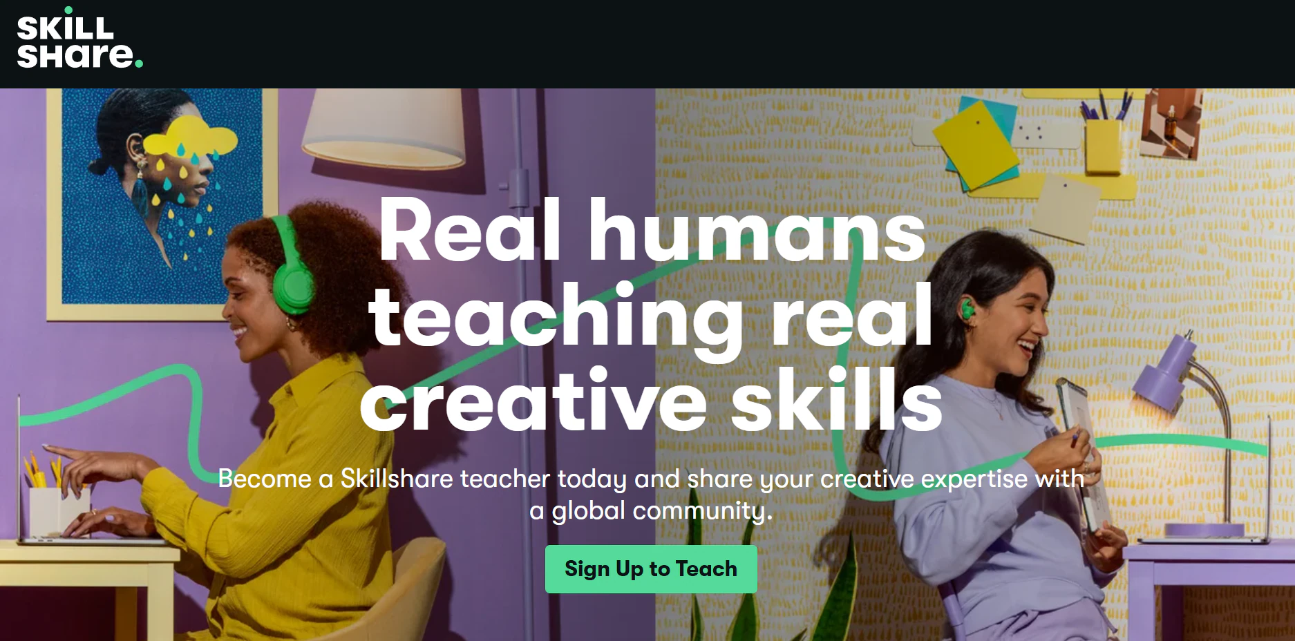 landing page de skillshare