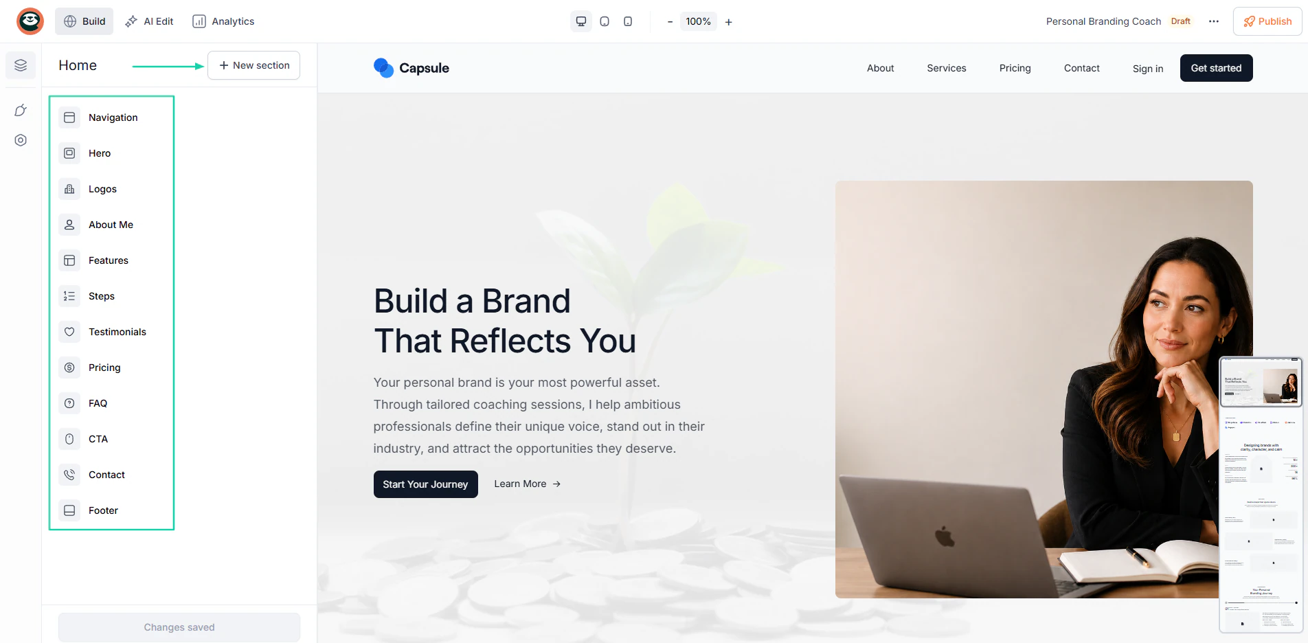 Easytools: You can also create a professional website to promote your products or services.