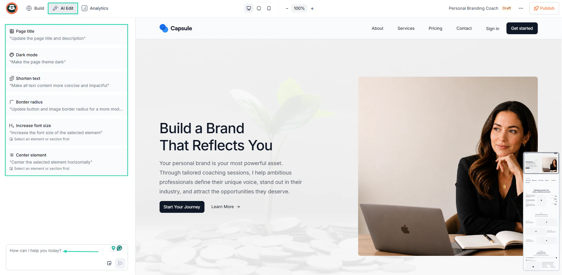 Easytools: websites showing “Build”