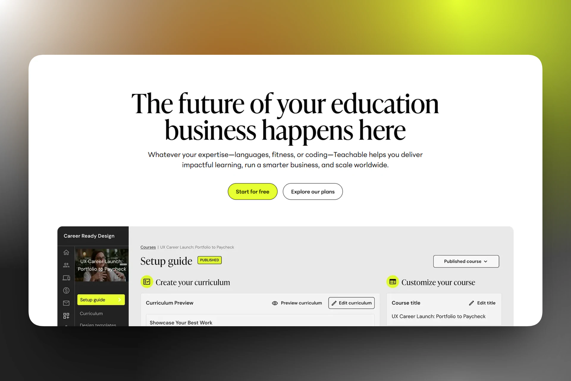 It’s an online course platform that lets you build, host, sell, and market digital courses and coaching programs…