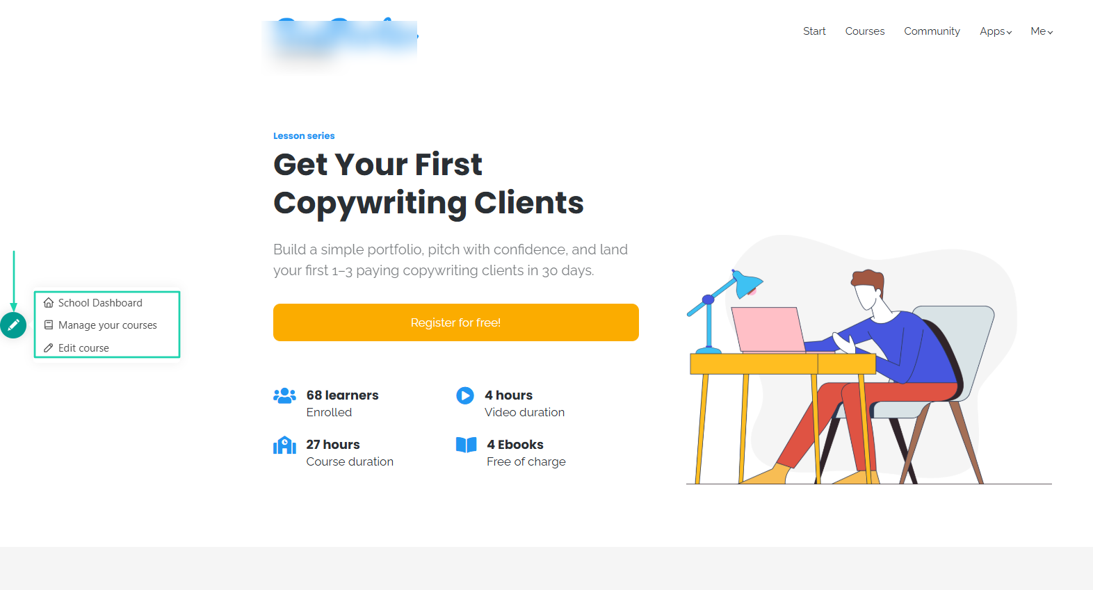 The course is ready, and you can still make edits.