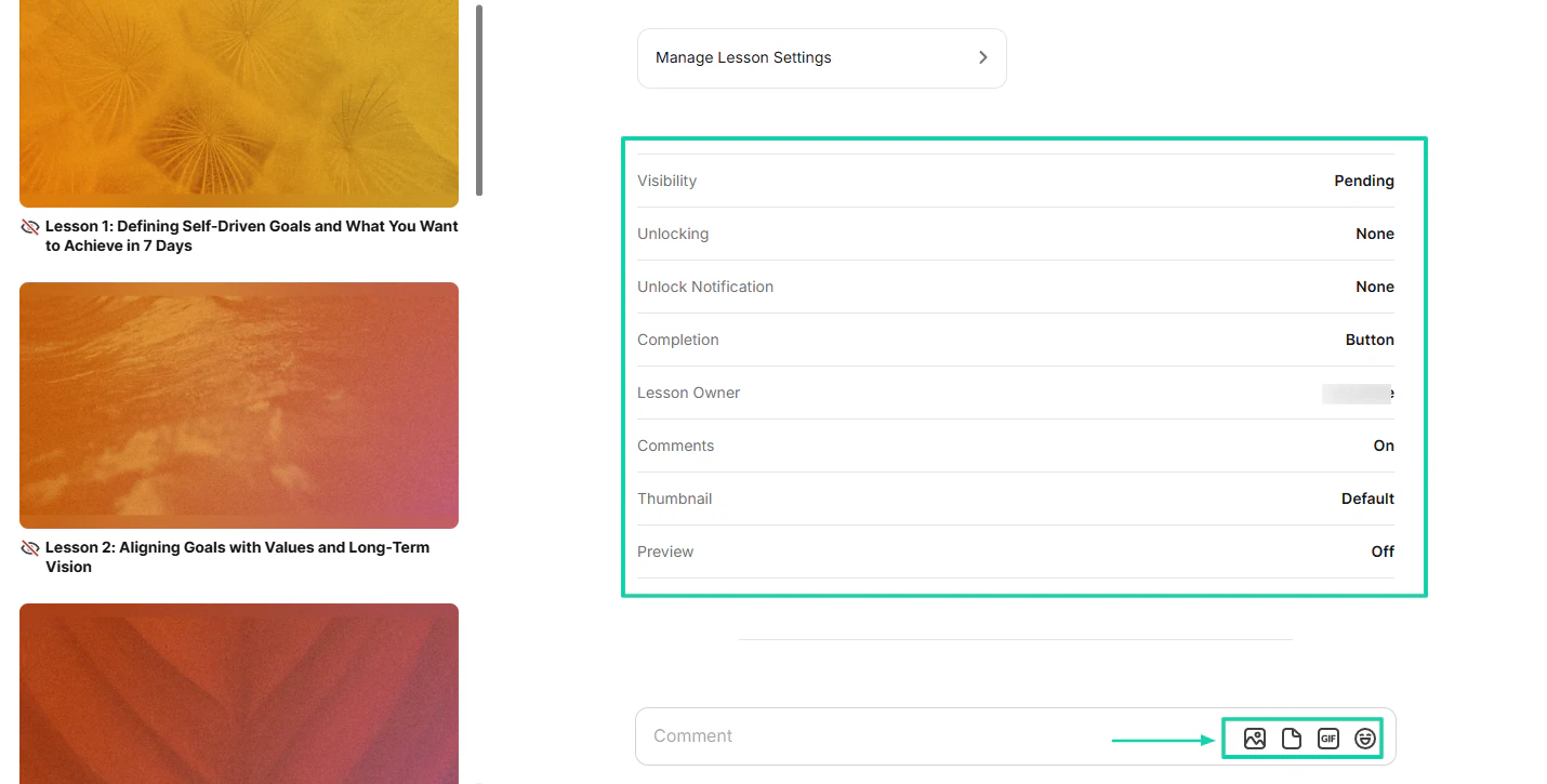 Mighty Networks: You can add images and files.