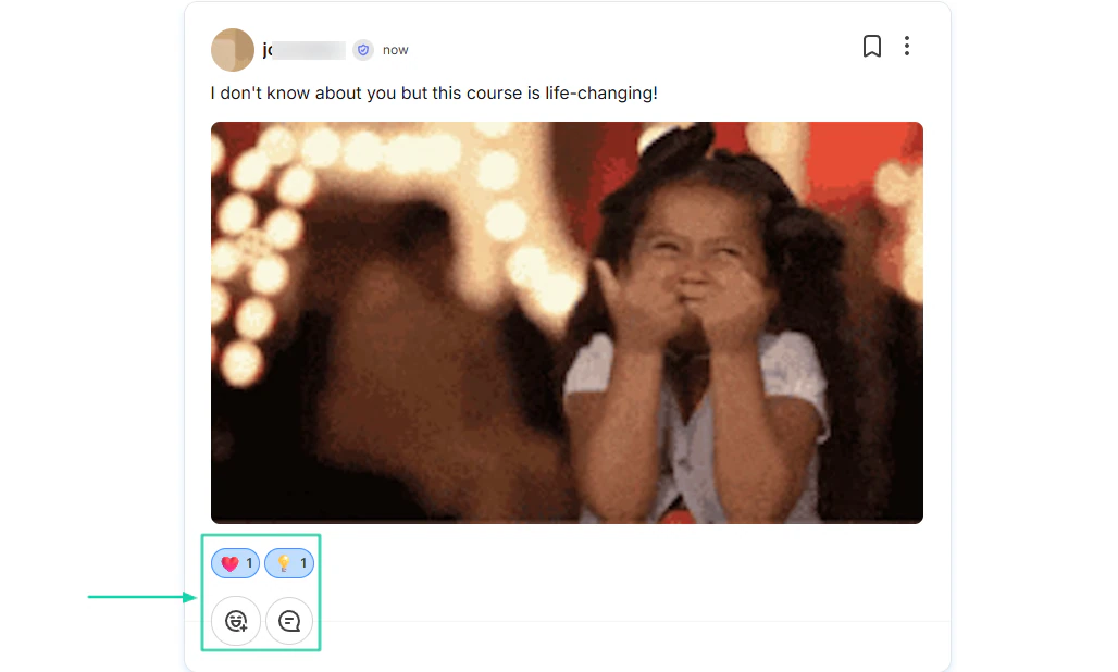 Members can see your posts and react through likes or comments.