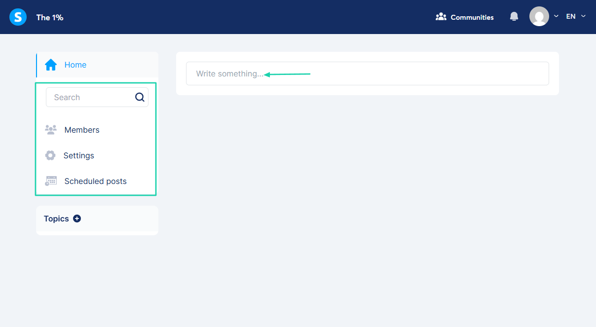 Systeme.io: You can view your members, adjust settings, and schedule posts or share them instantly.