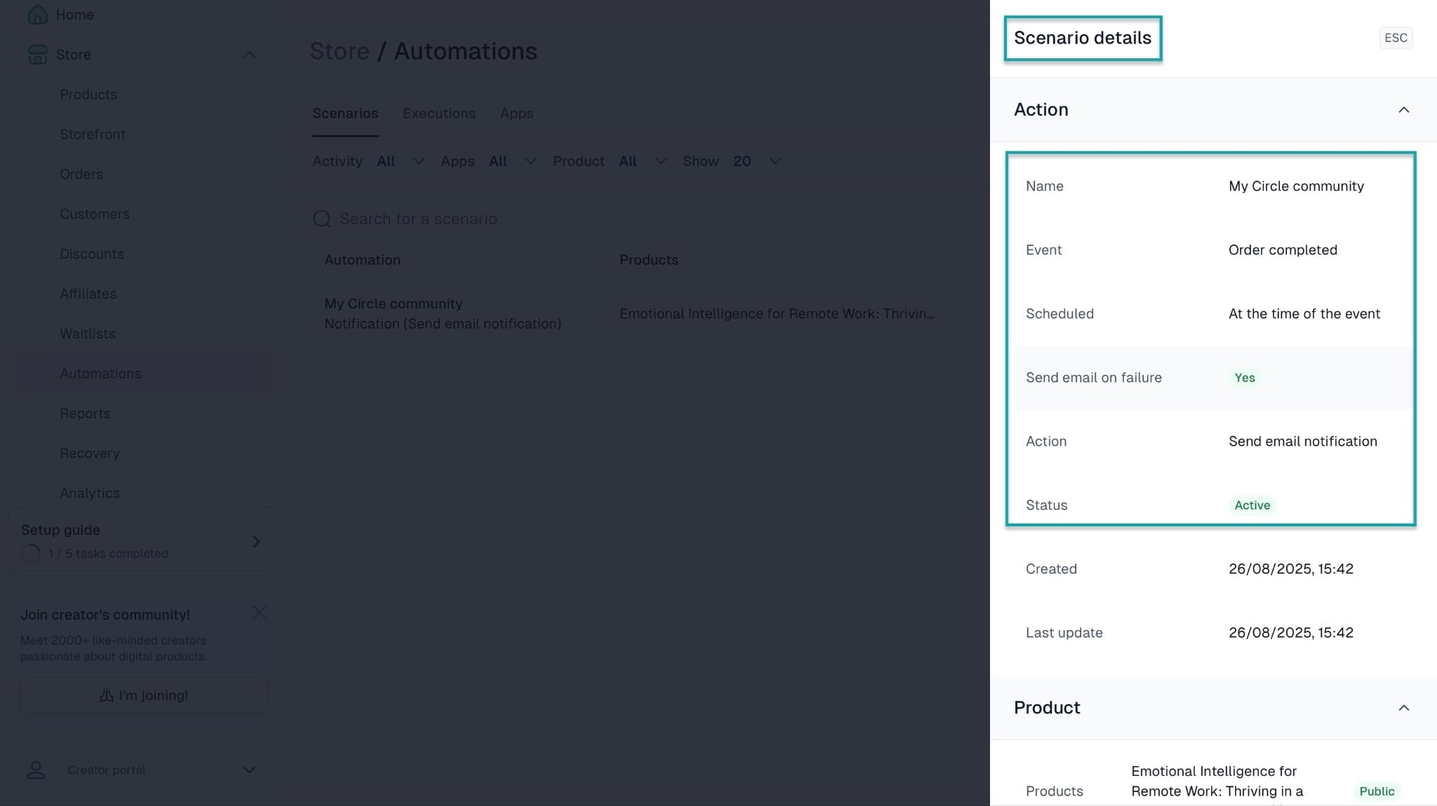 Easytools vs. Thinkific vs. Udemy vs. Teachable: store screenshot — checkout