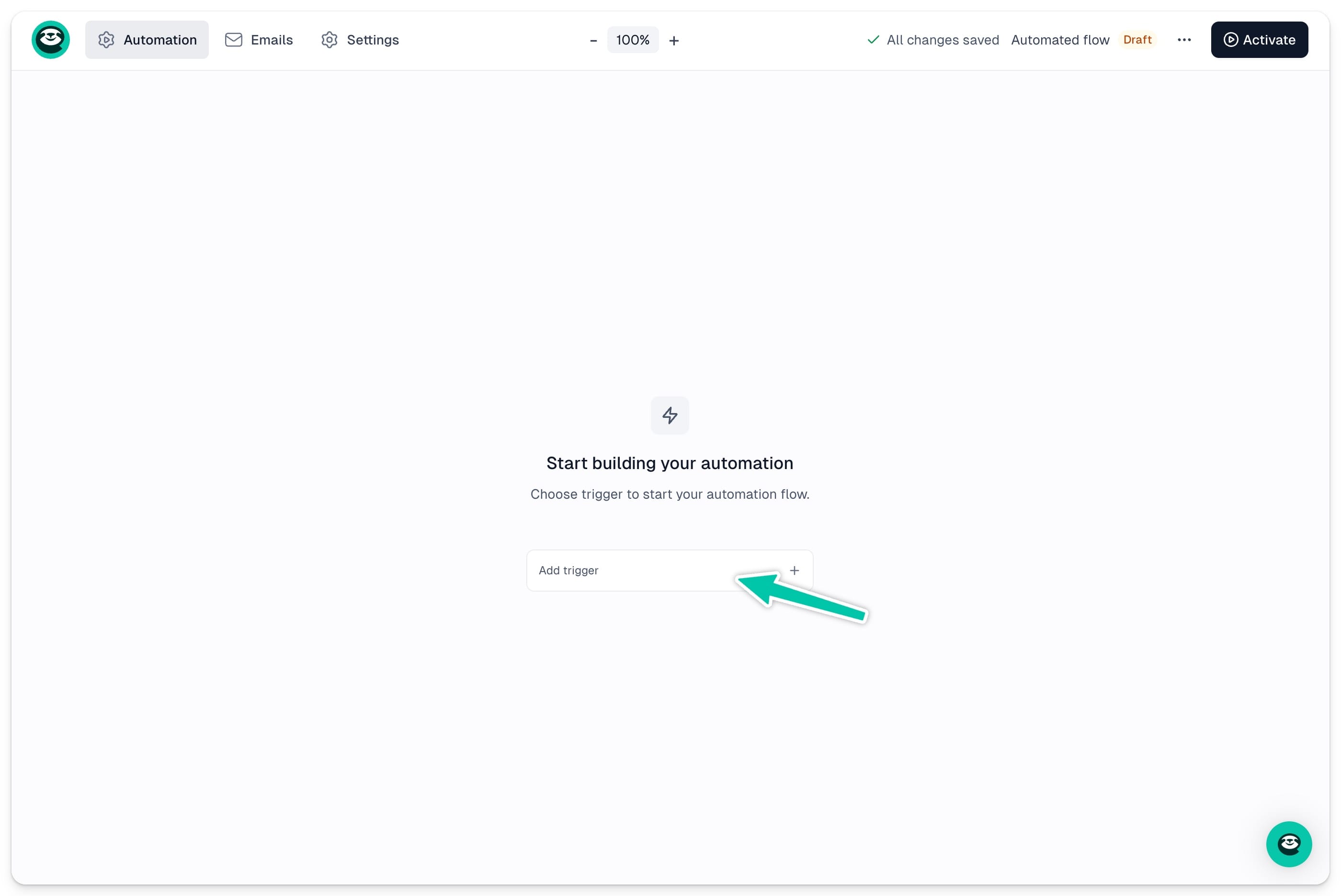 Adding a trigger to a new automation