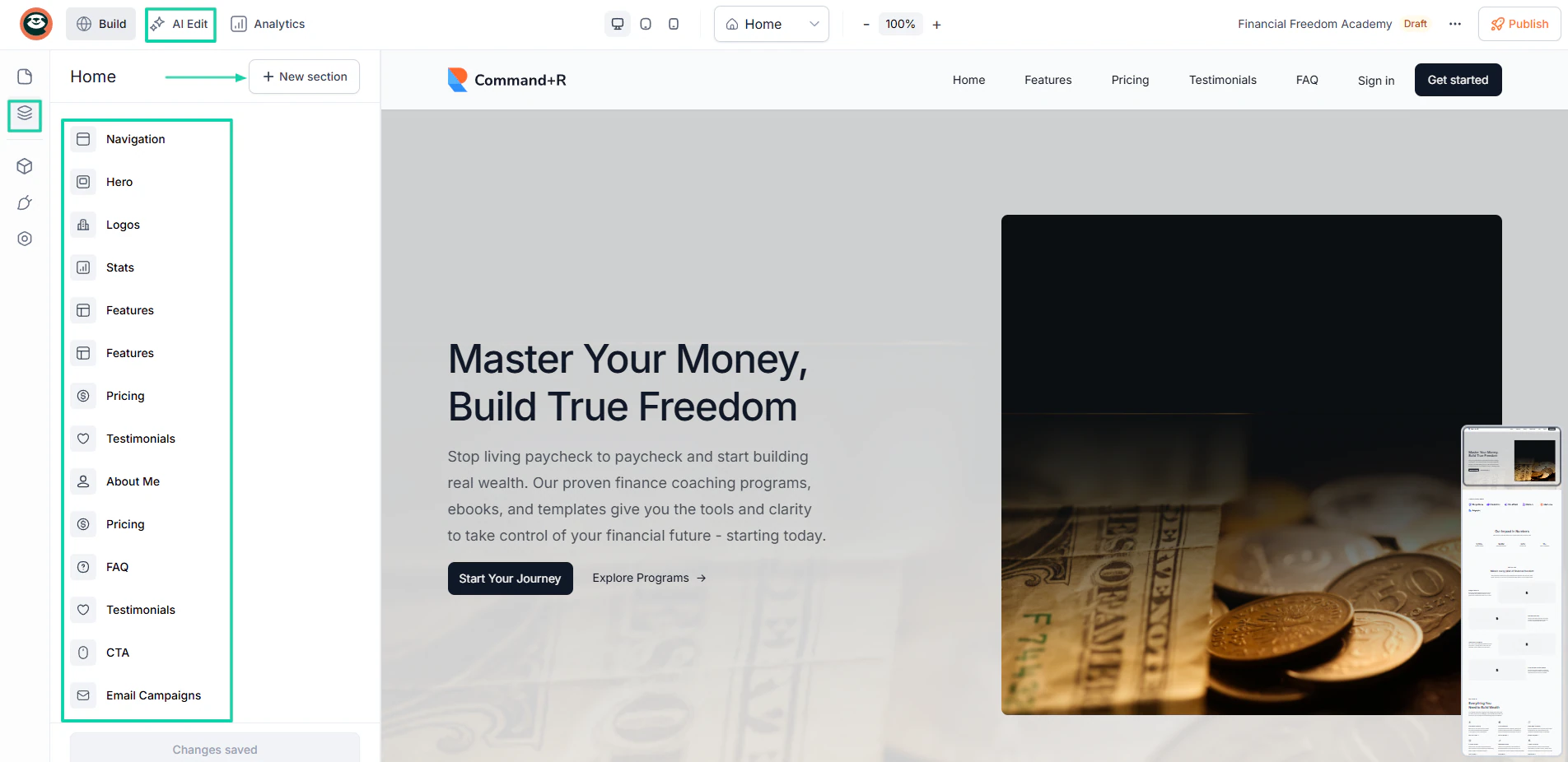 Easytools: checkout screenshot