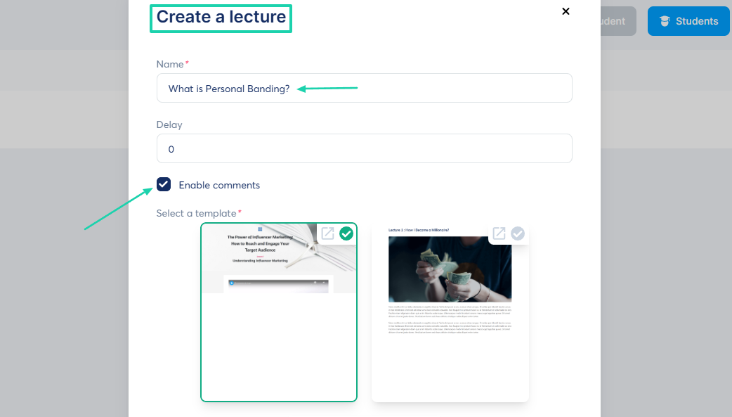 Systeme.io: assets screenshot — course builder — website builder