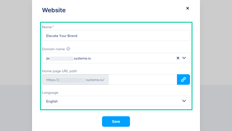 Systeme.io: websites screenshot