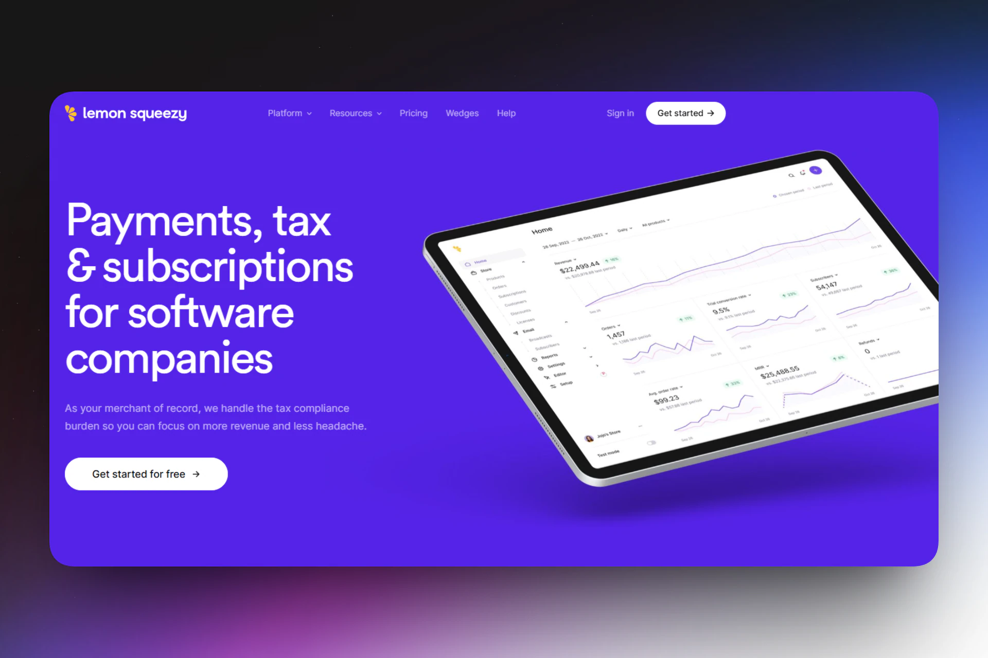 It manages payments, tax compliance, subscriptions, and invoicing.