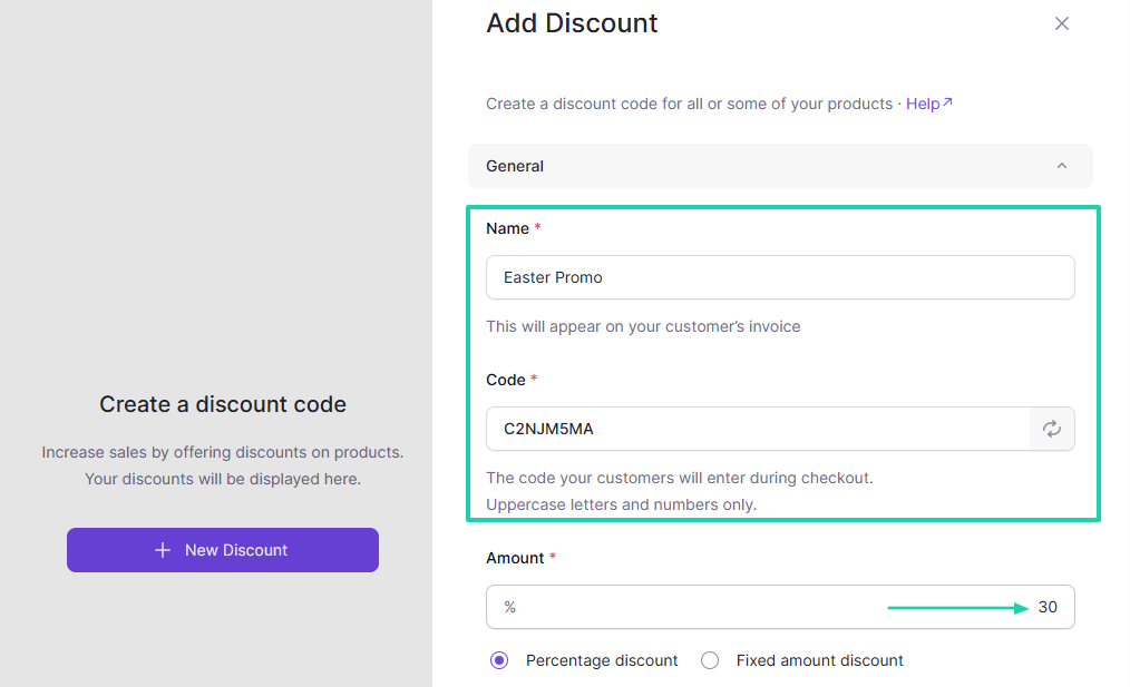 Lemon Squeezy: discounts showing “Settings”
