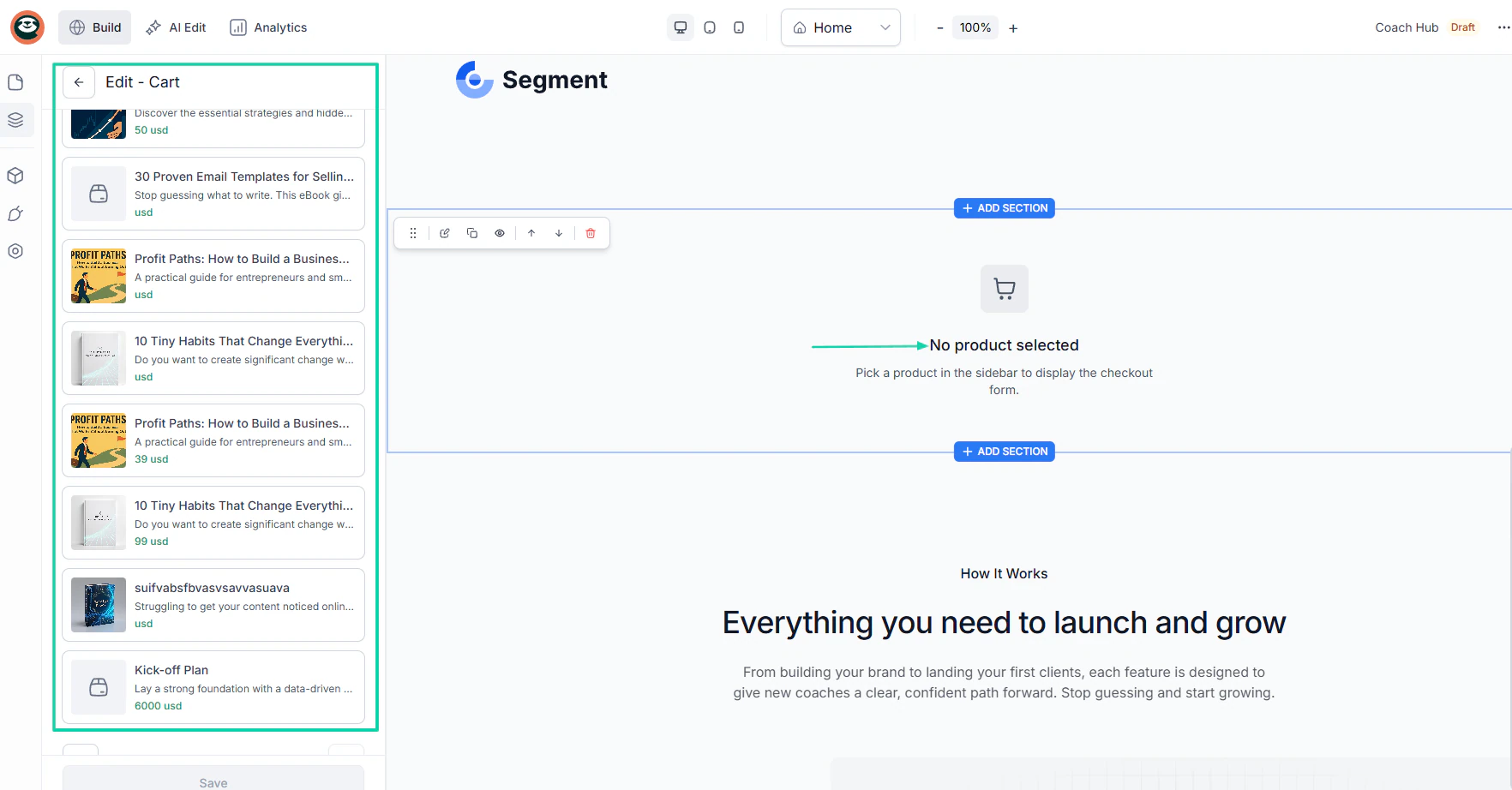 Easytools: websites screenshot — analytics dashboard