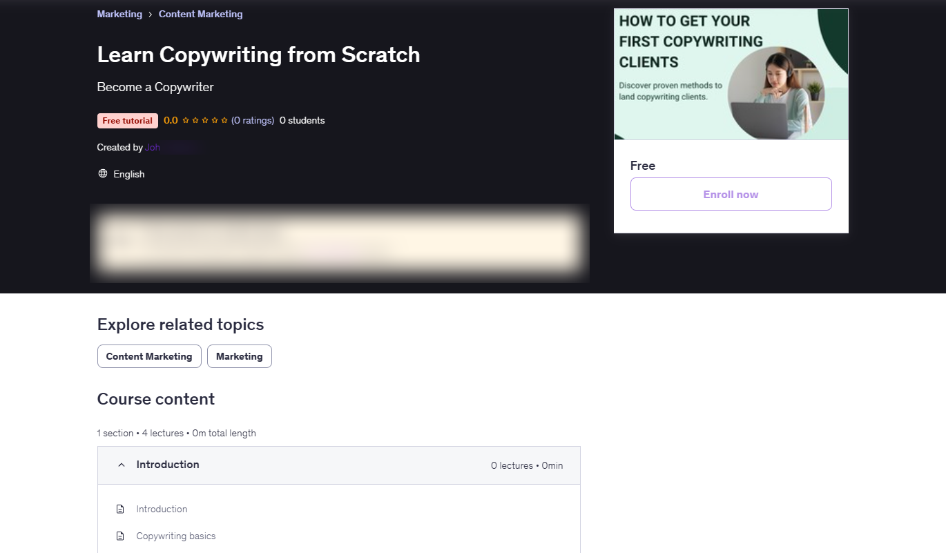 landing page of course on learnworlds alternative