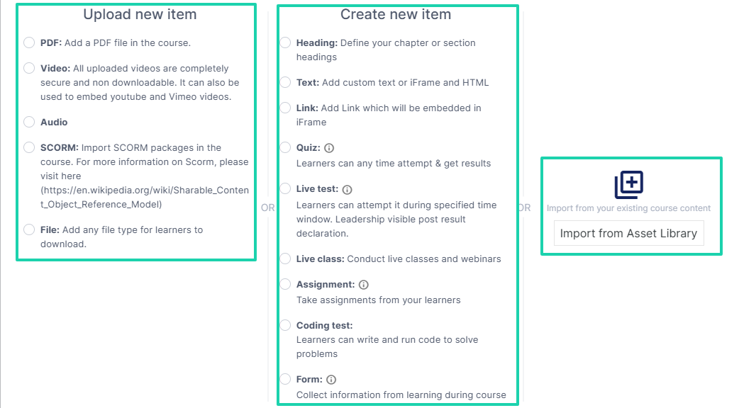 Import from asset library