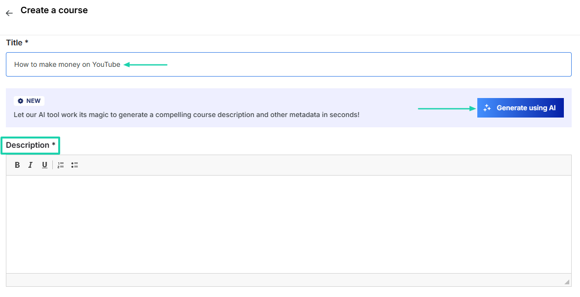 Alternatively, you can generate it using AI.