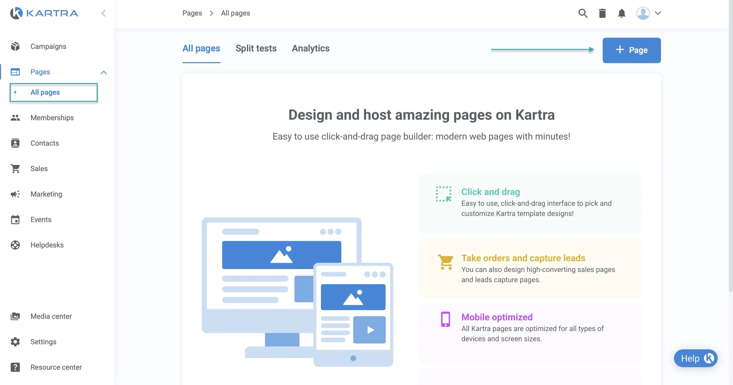 clickfunnels alternative pages feature