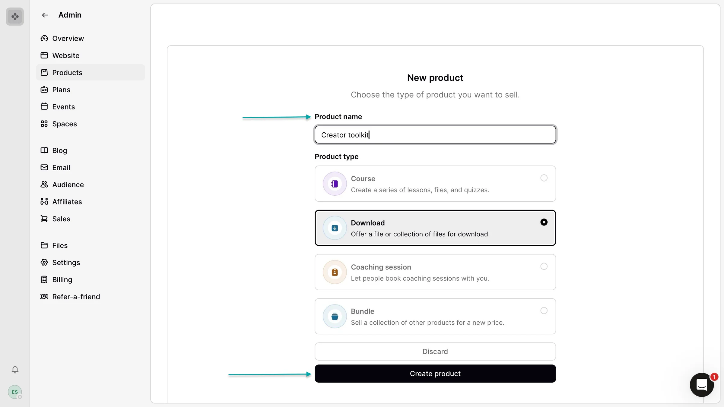 add a digital download