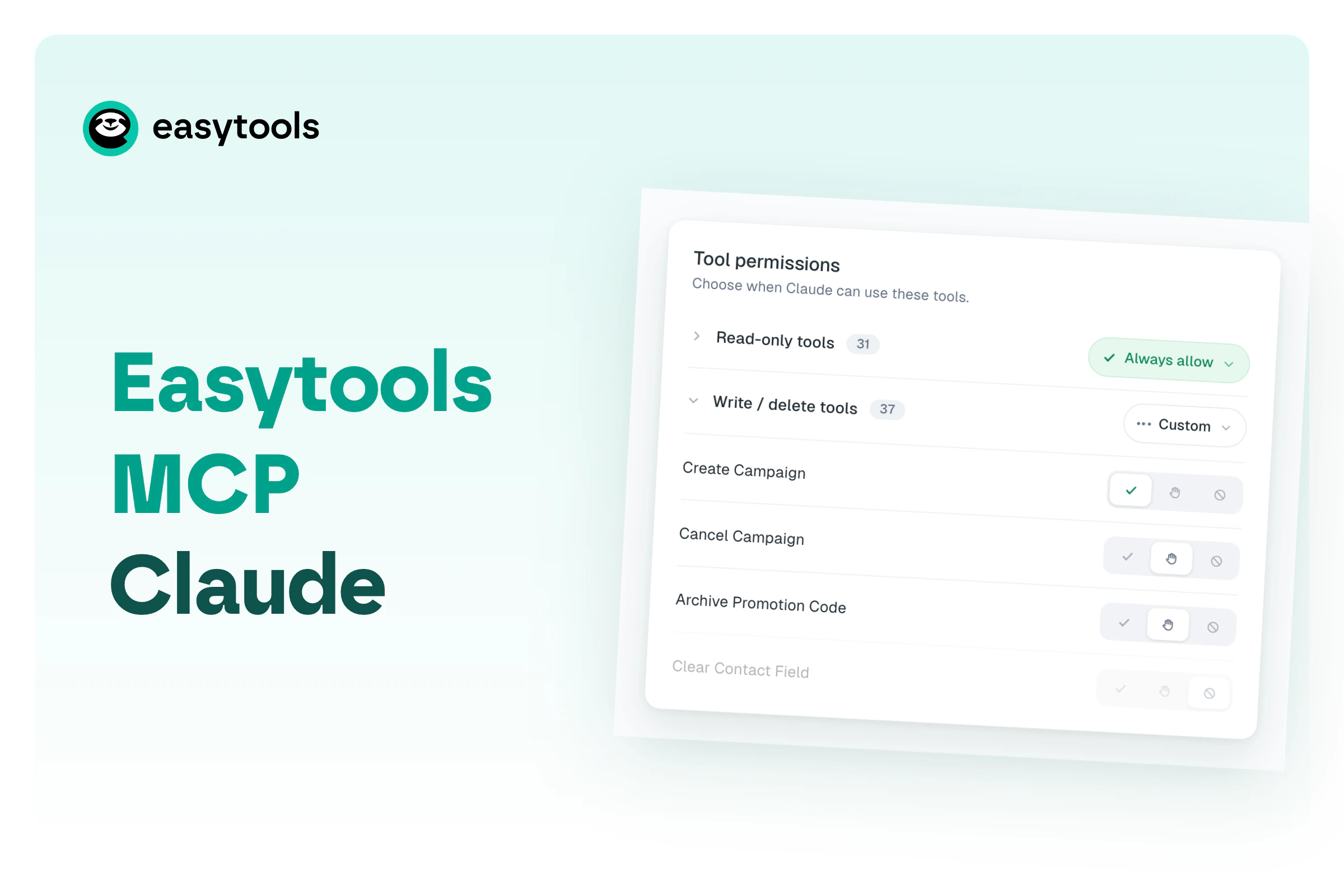 Karta connectora Easytools w Claude