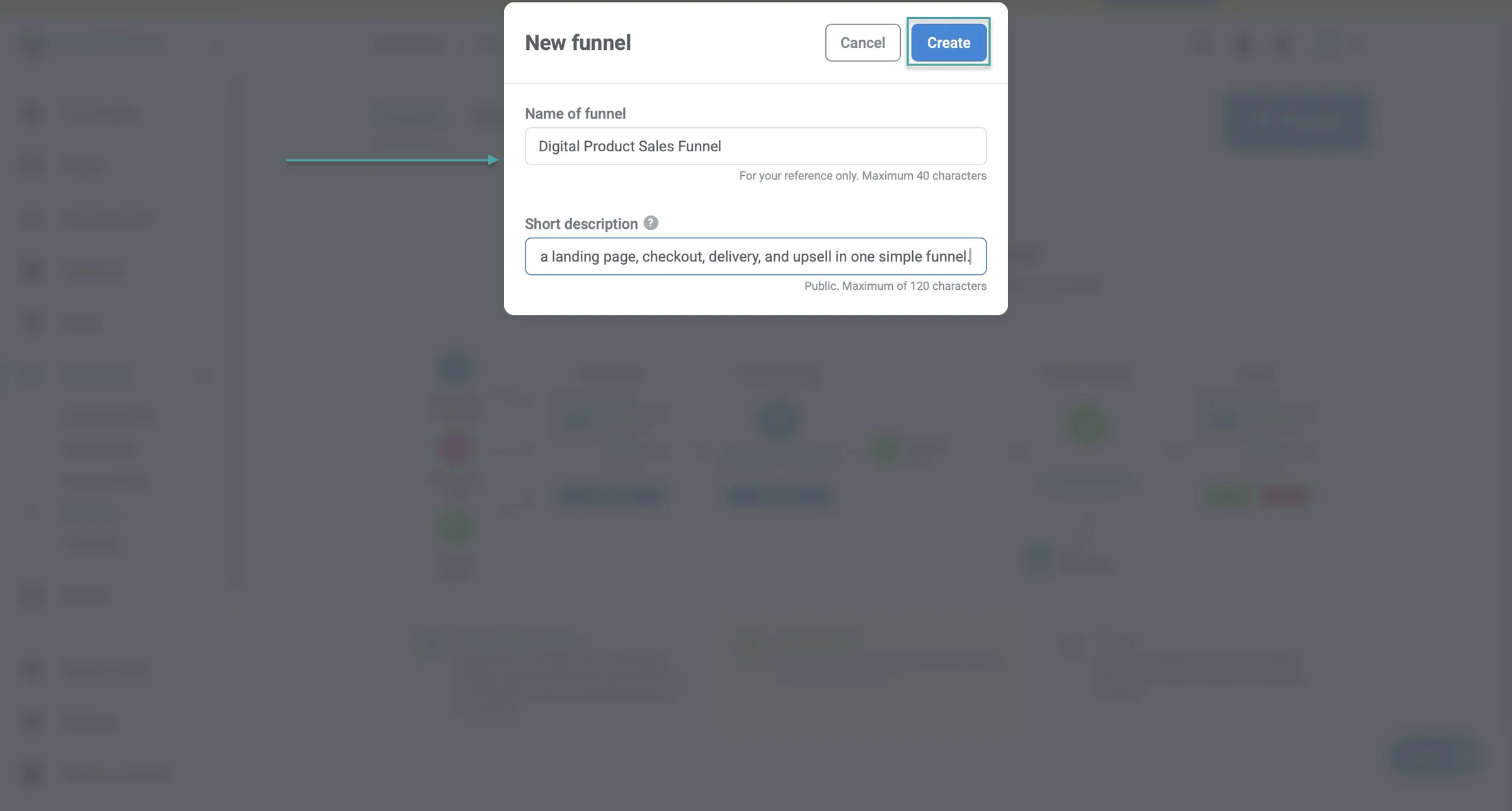 create new funnel on kartra