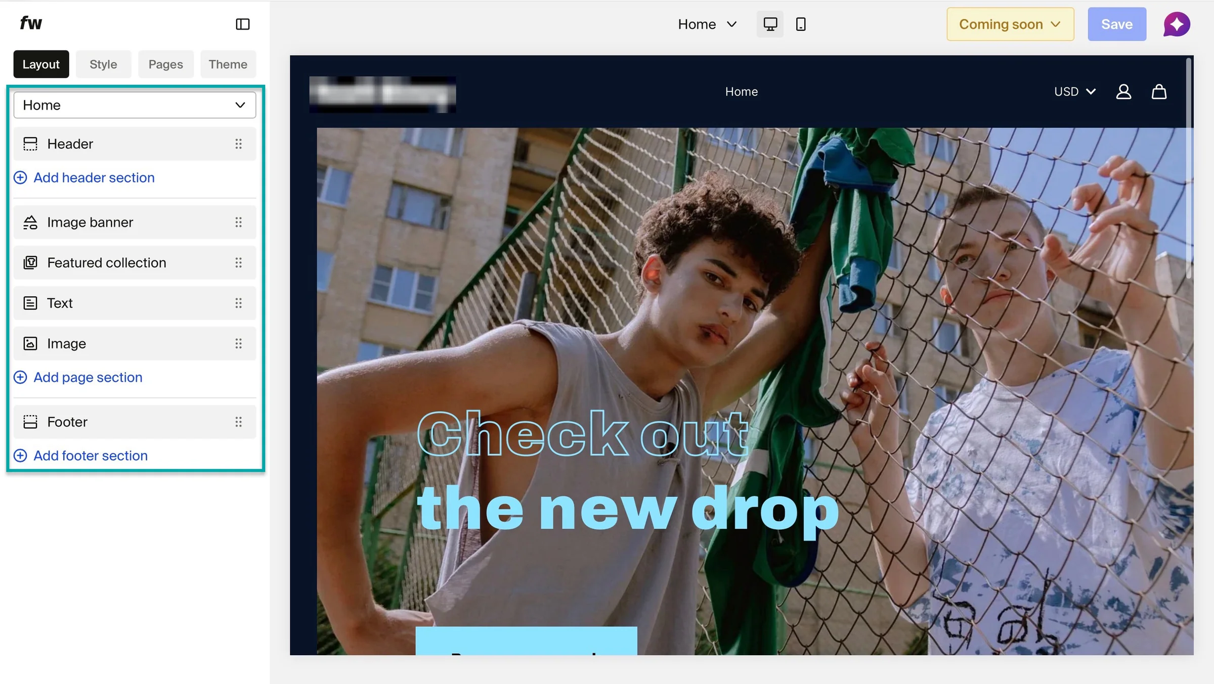 edit site layout on buy me a coffee alternative