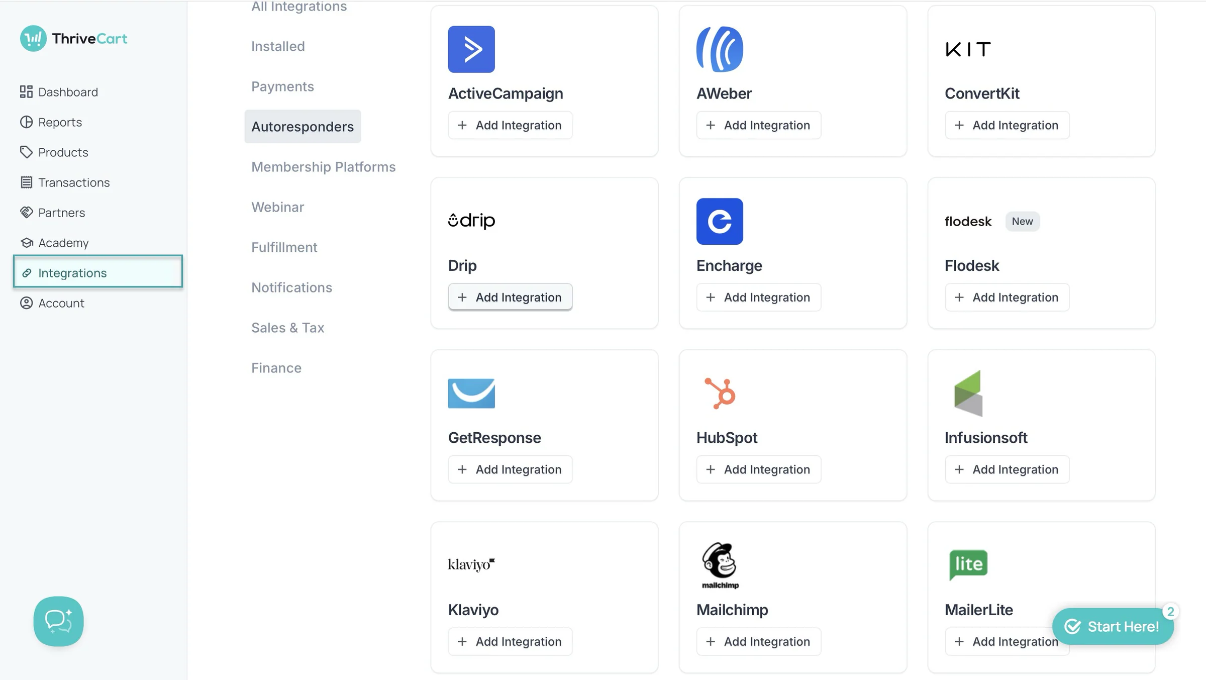 integrations feature on clickfunnels alternative