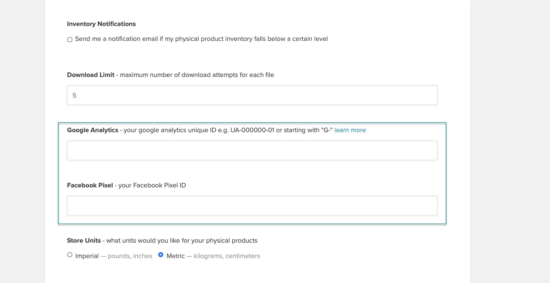 add google analytics on payhip