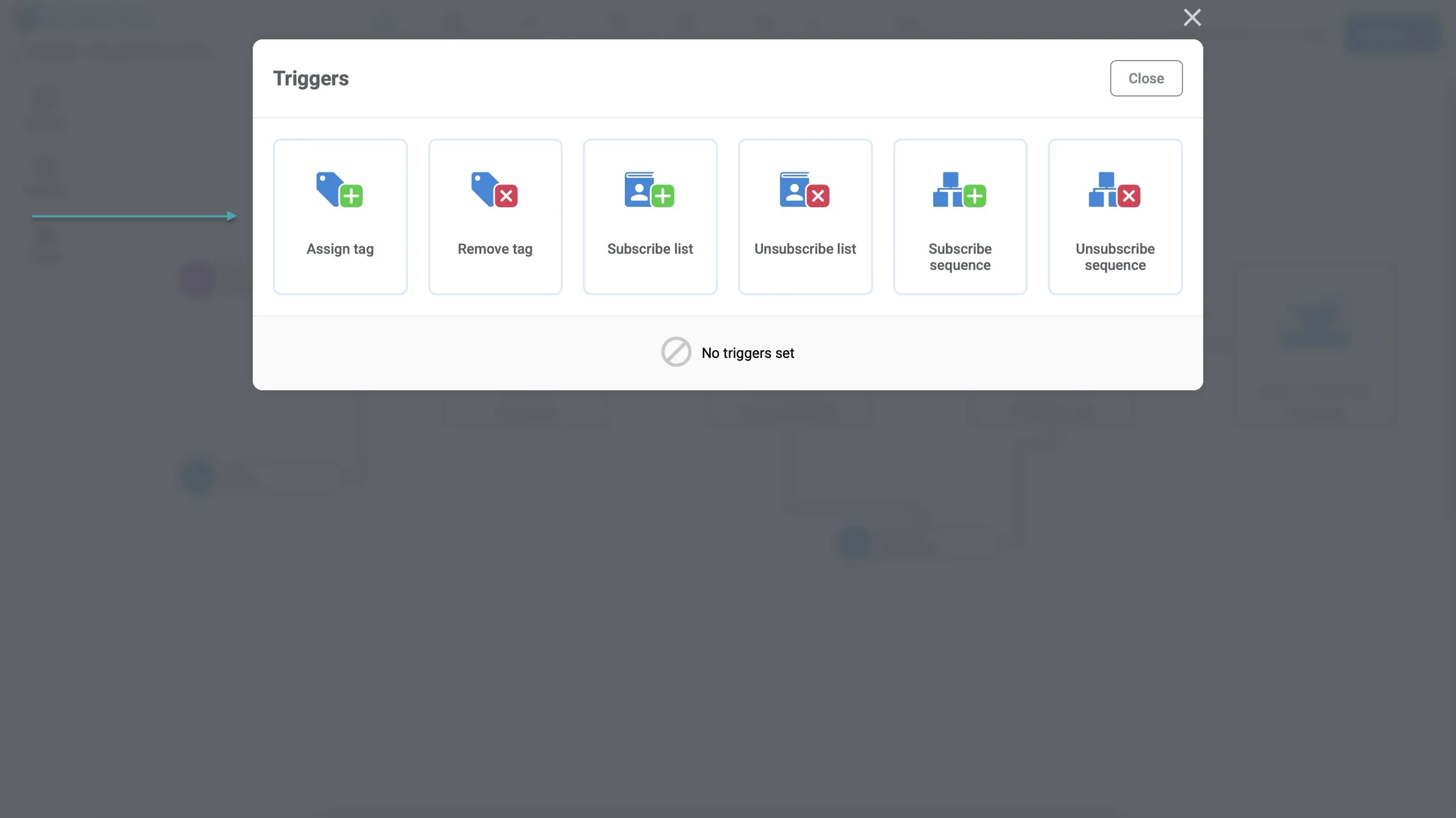 select triggers on clickfunnels alternative
