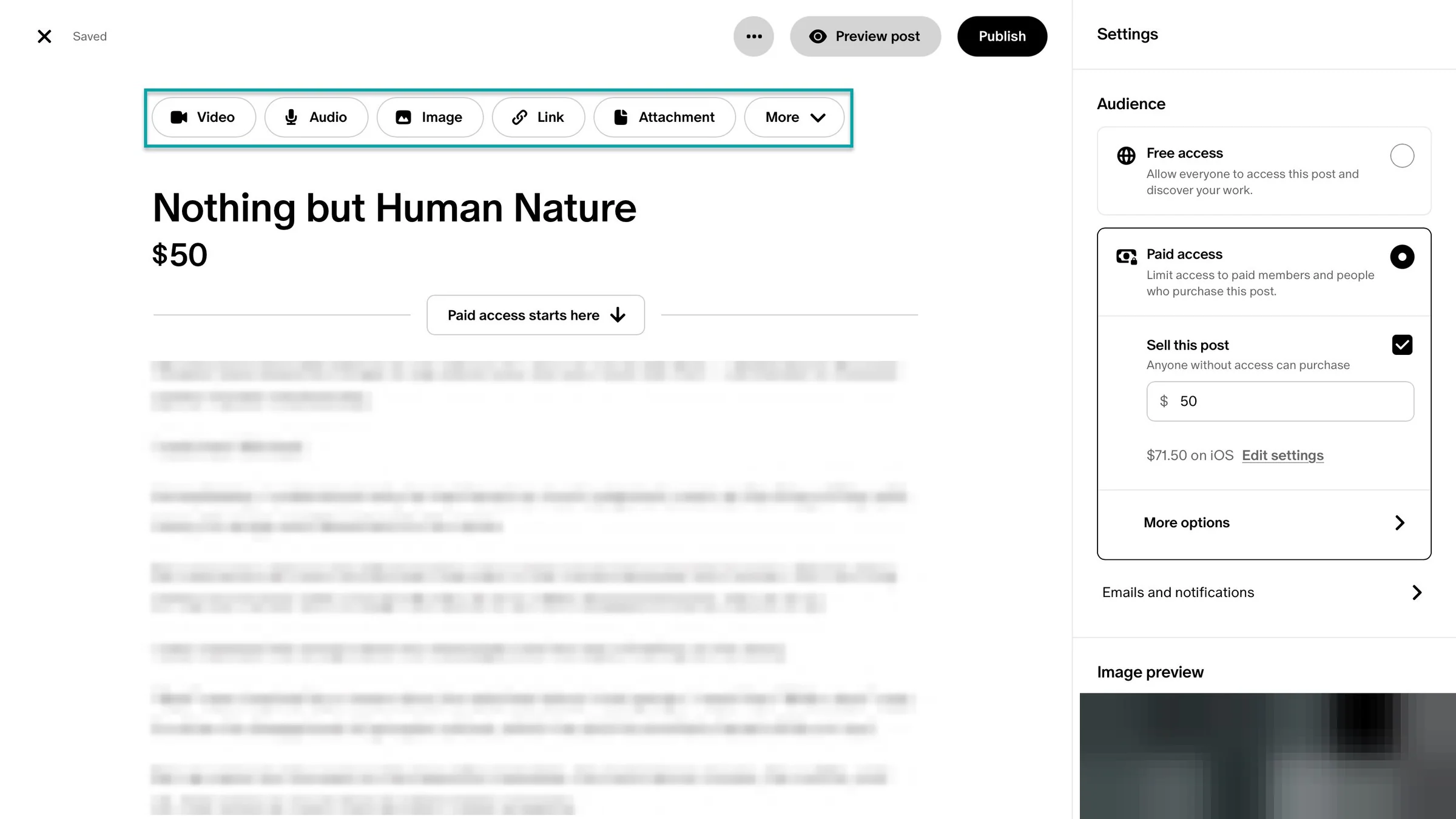 text editor on buy me a coffee alternative