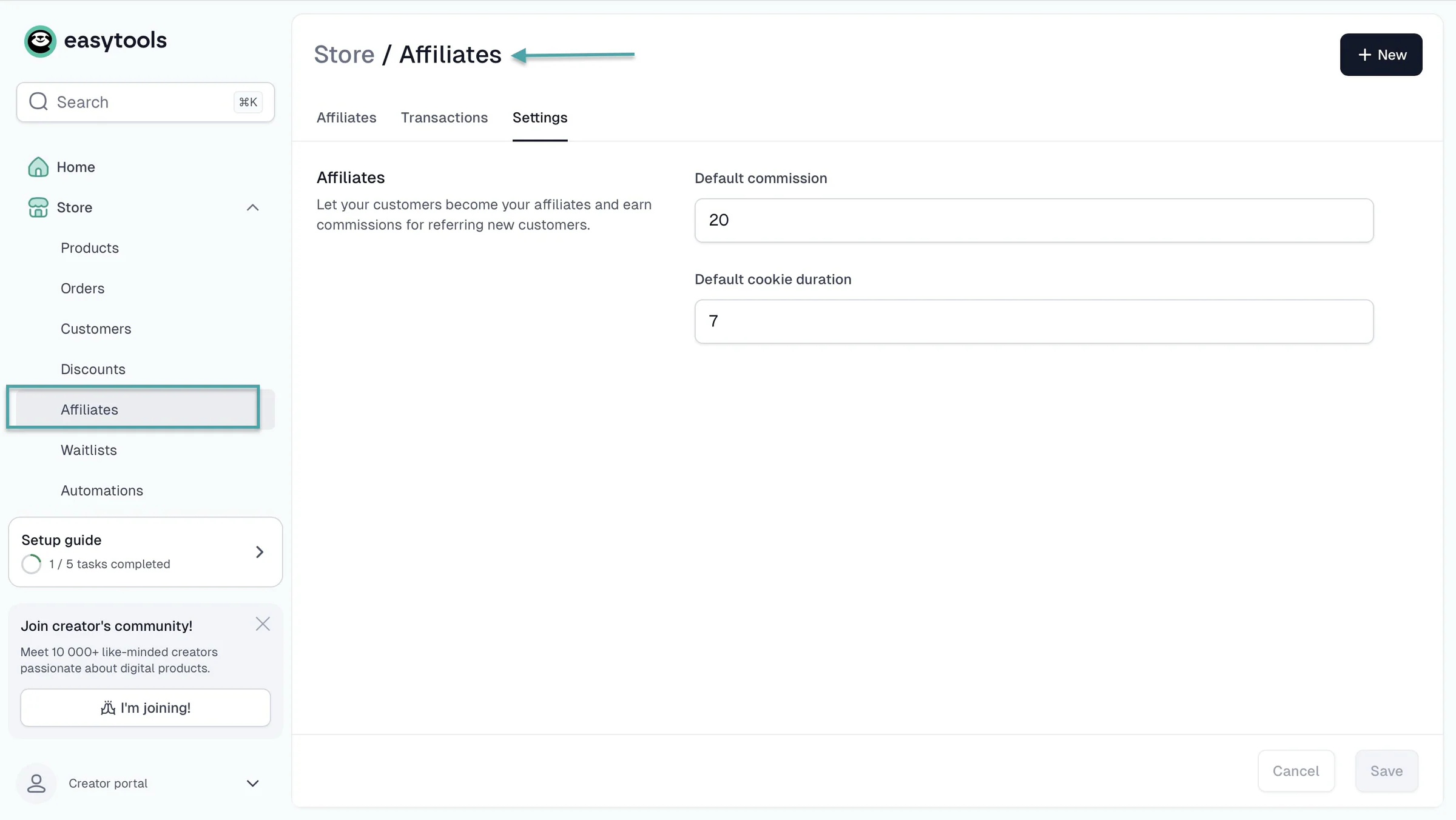Easytools affiliates program