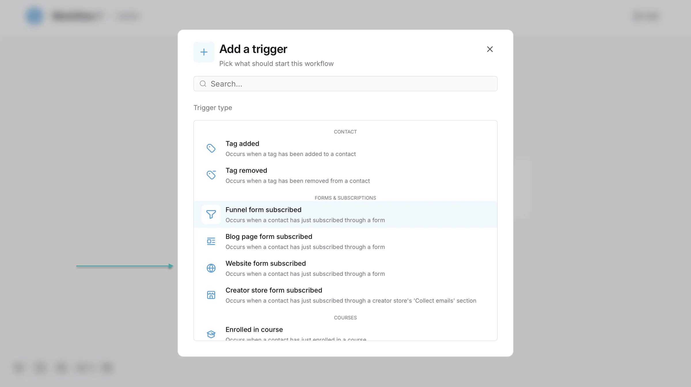 add workflow trigger