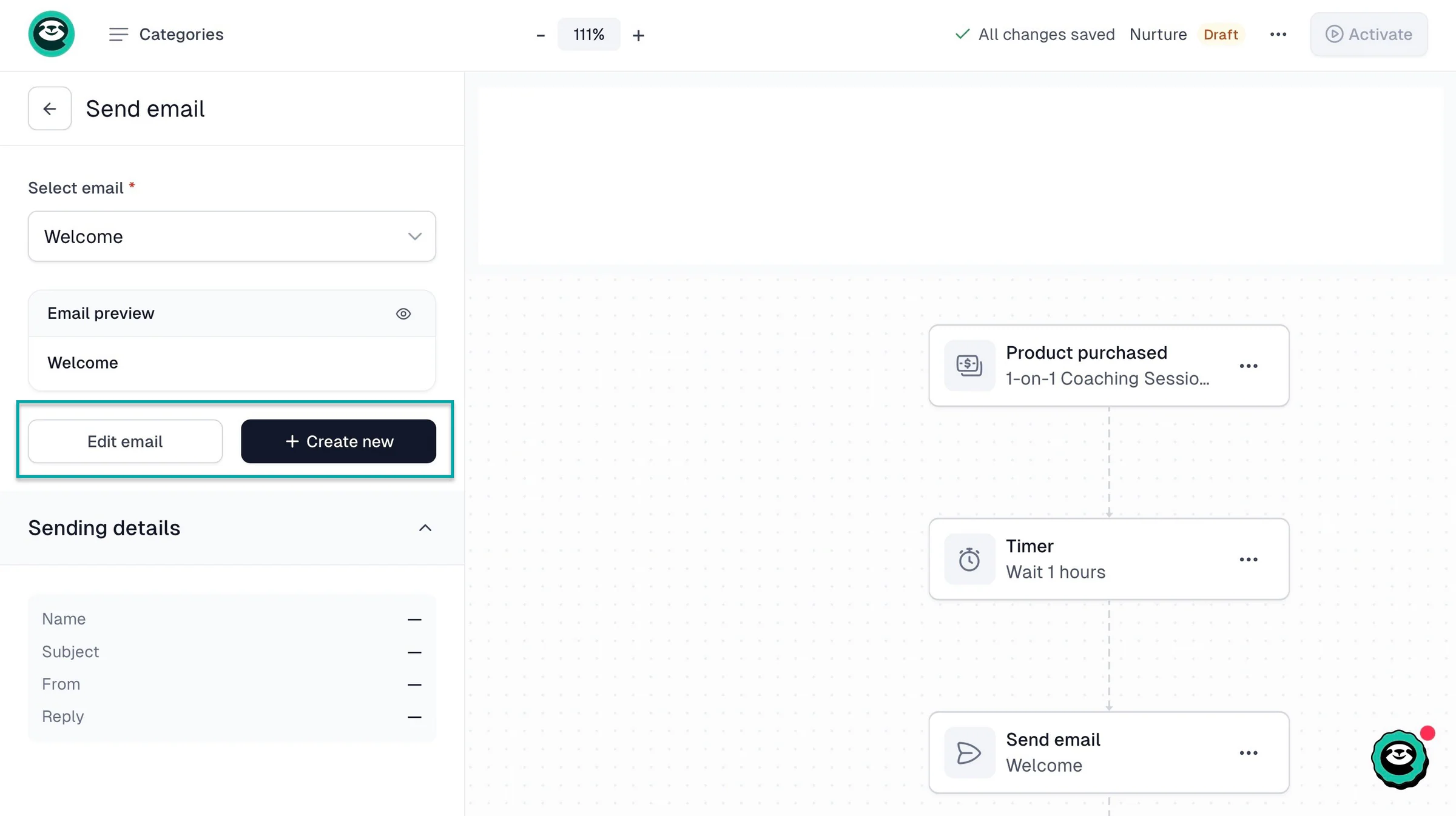 create new email