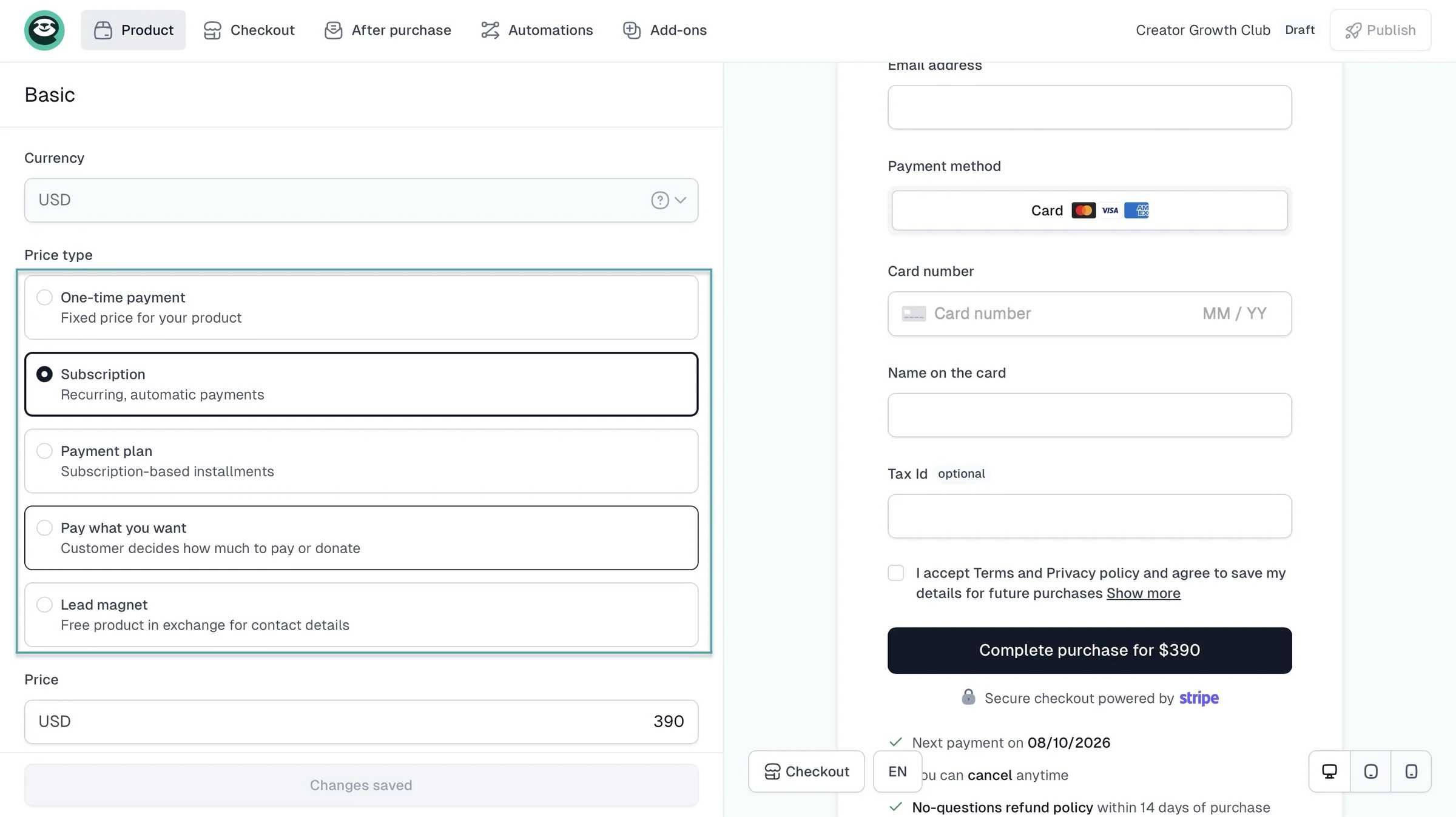 easytools price types