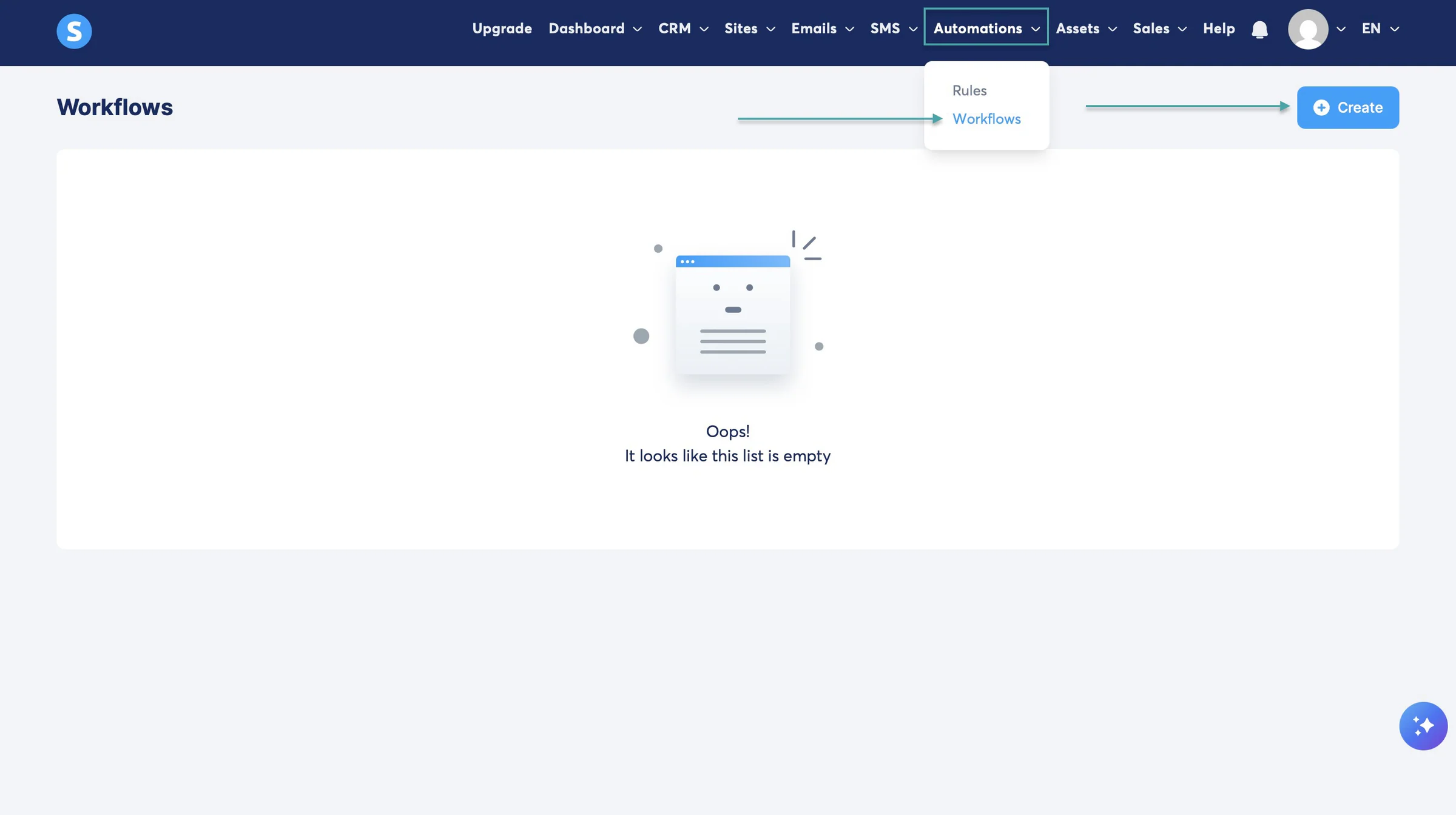 create workflows on clickfunnels alternative