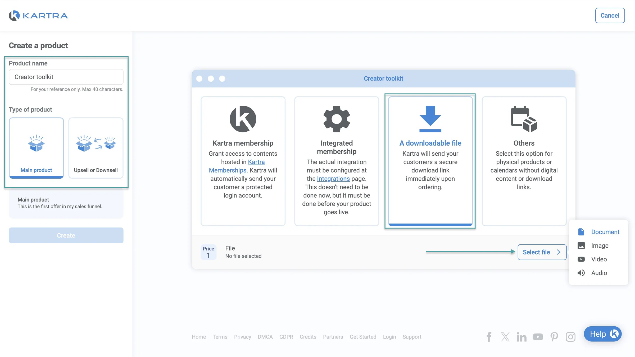 se;ect file on clickfunnels alternative
