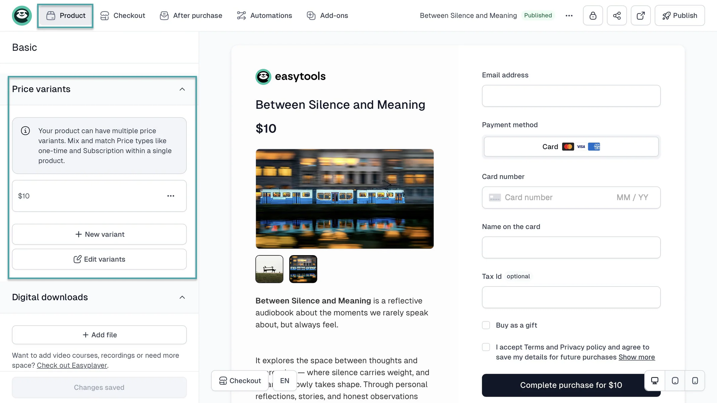checkout editor on buy me a coffee alternative