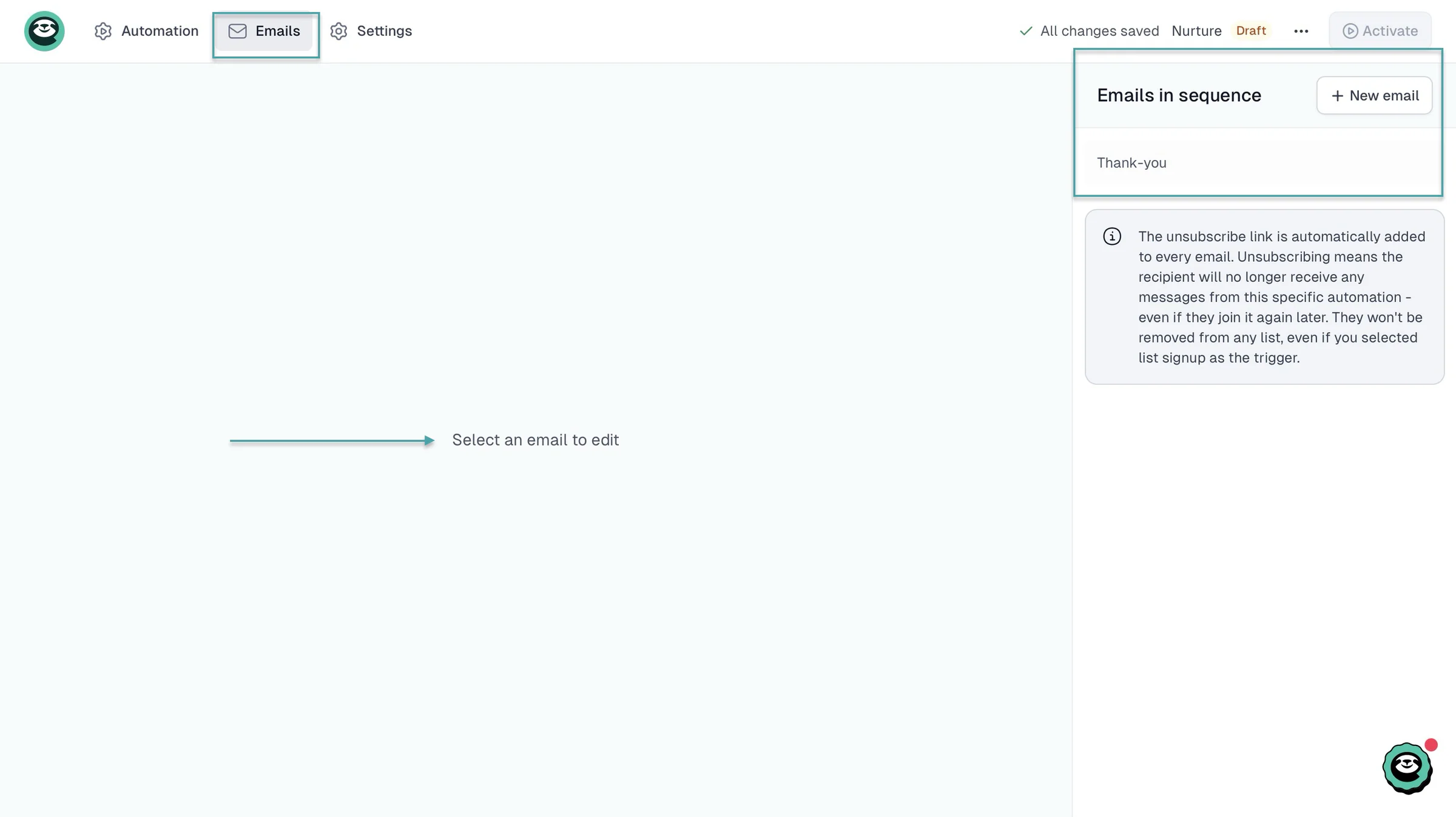 add email to automation