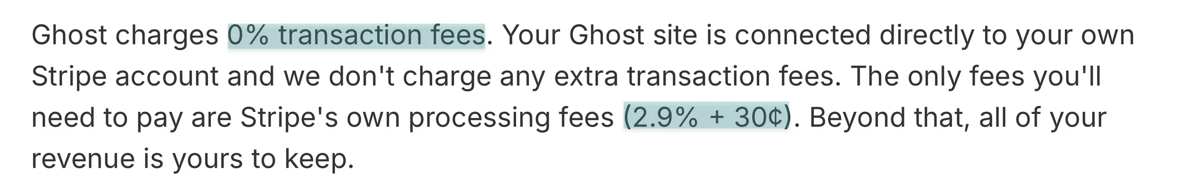 ghost transaction fee