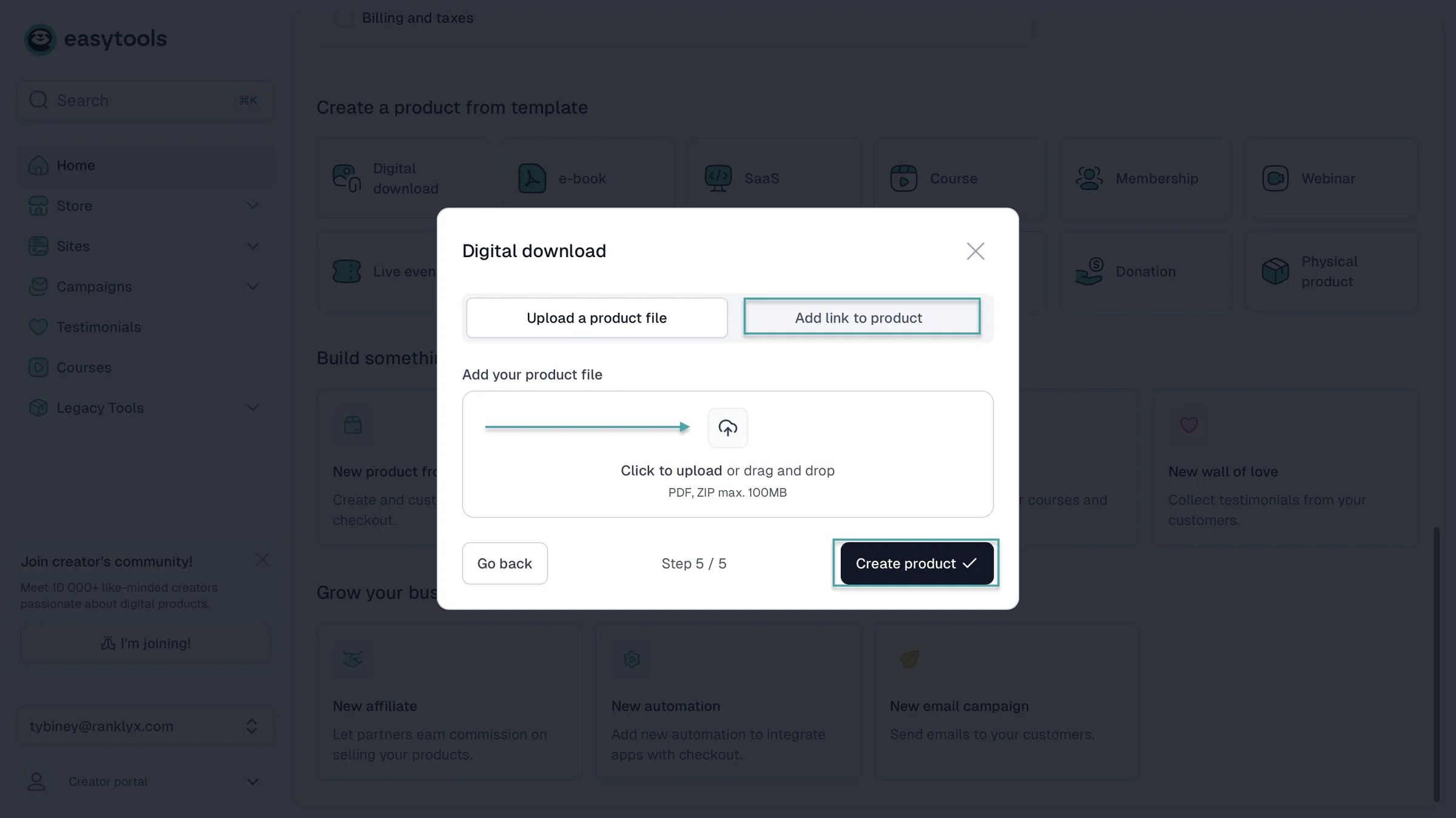 payhip vs gumroad - upload product file