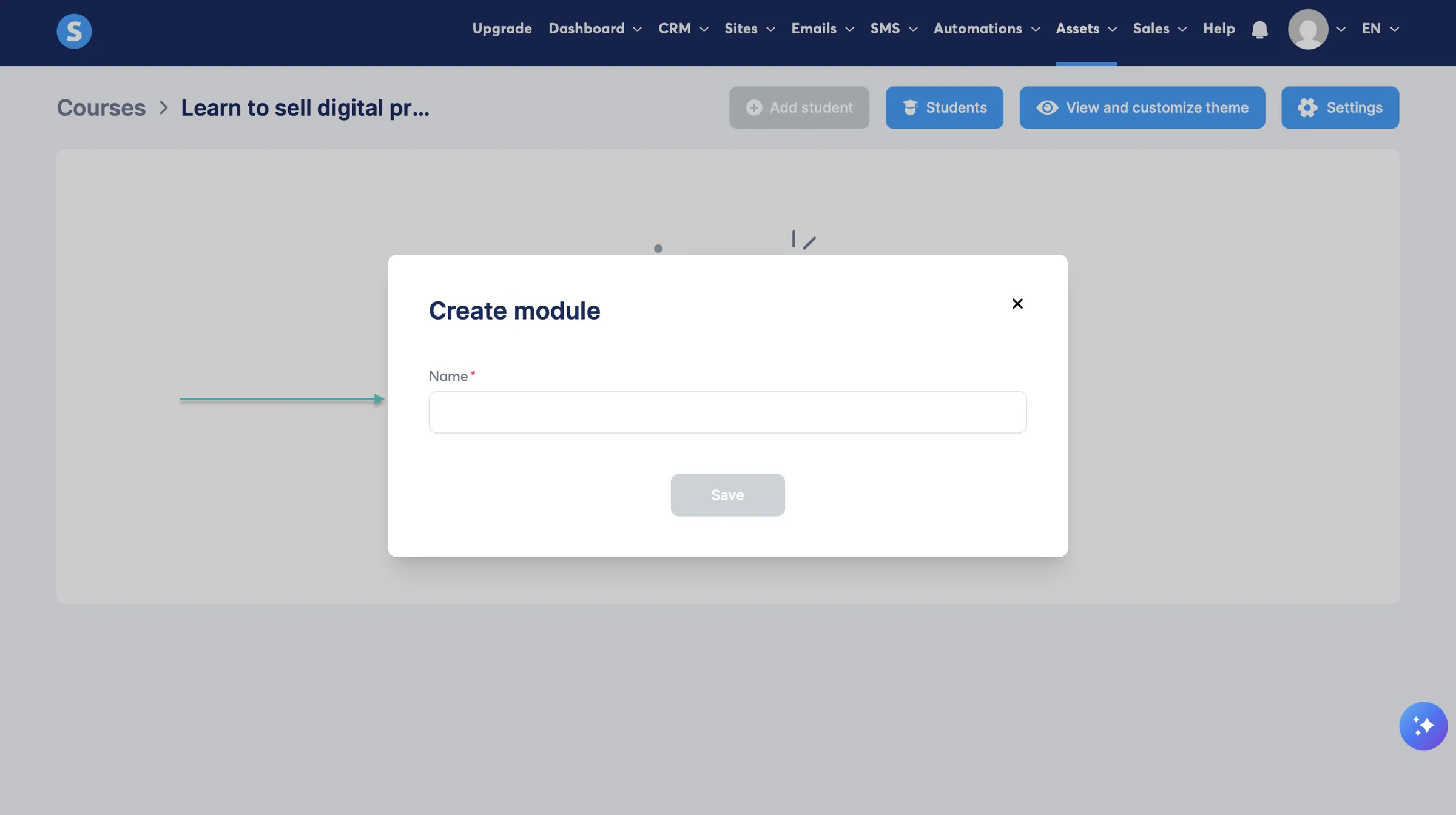 create course modules