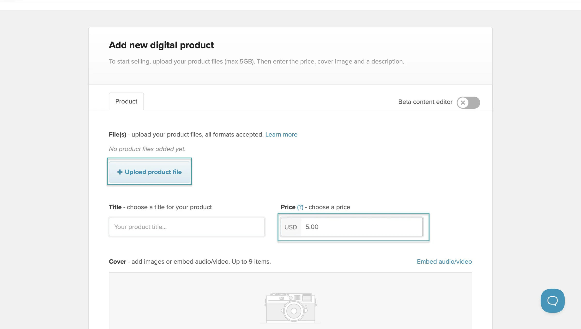 payhip vs gumroad - add digital product